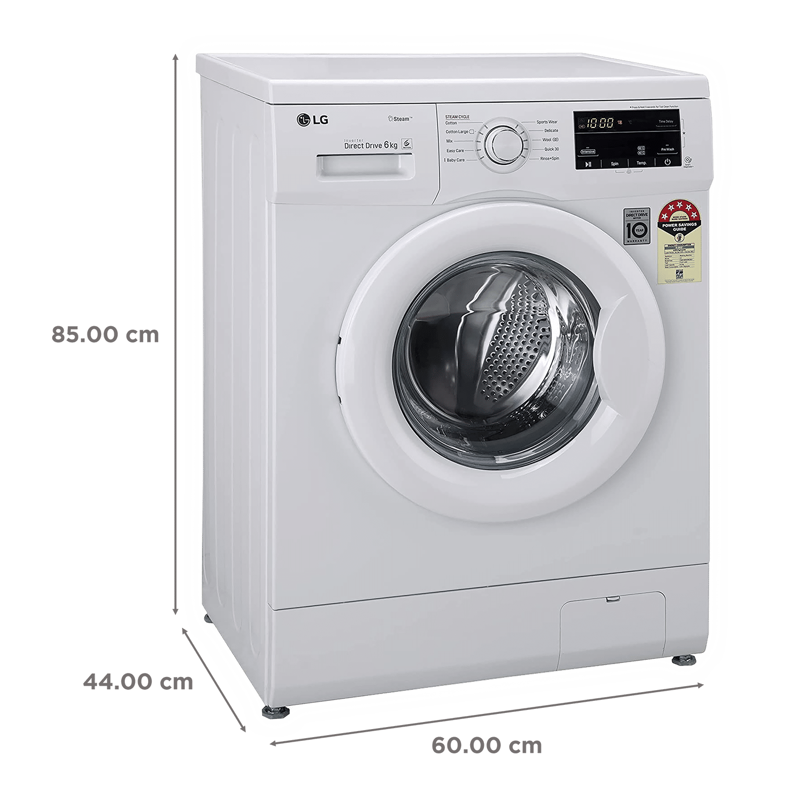 Buy Lg Kg Star Inverter Fully Automatic Front Load Washing Machine Fhm Sdw Motion